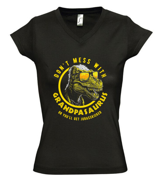 Női V nyakú póló