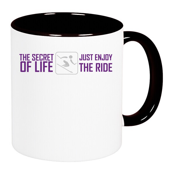 Színes fülű és belsejű bögre