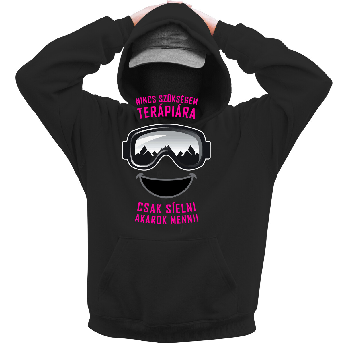 Kapucnis belebújós pulóver