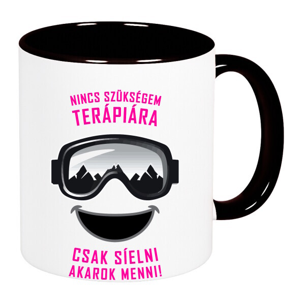 Színes fülű és belsejű bögre