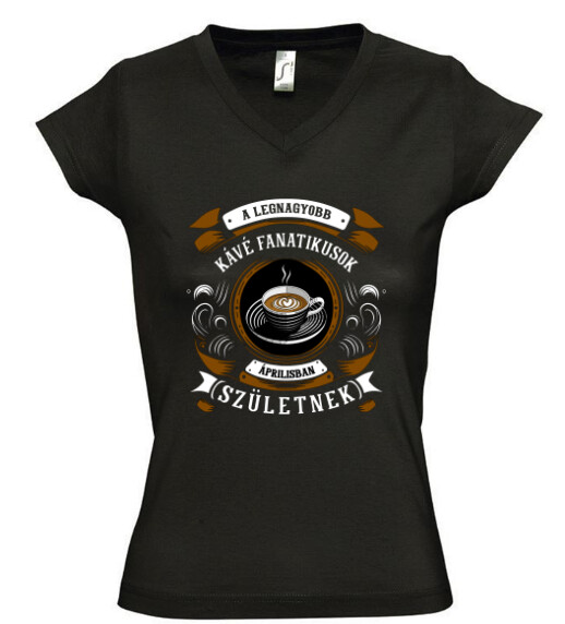 Női V nyakú póló