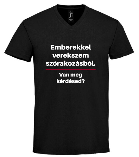 Unisex V nyakú póló