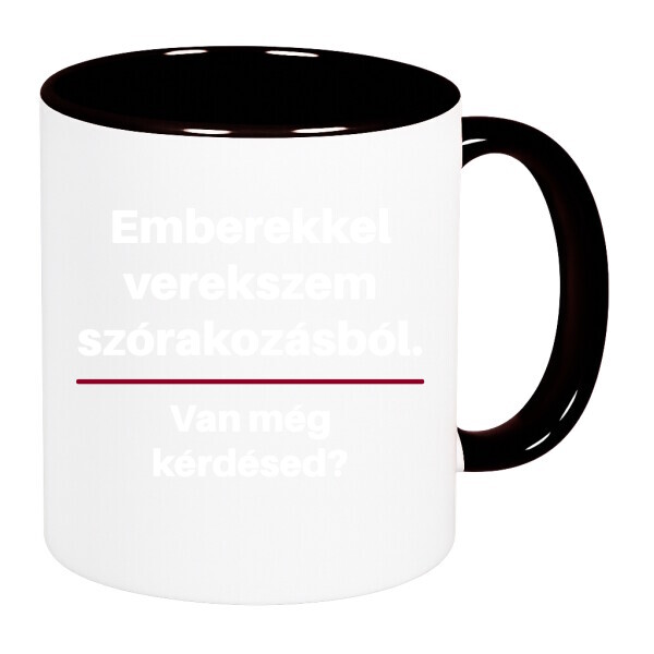 Színes fülű és belsejű bögre