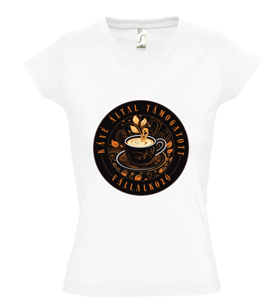 Női V nyakú póló