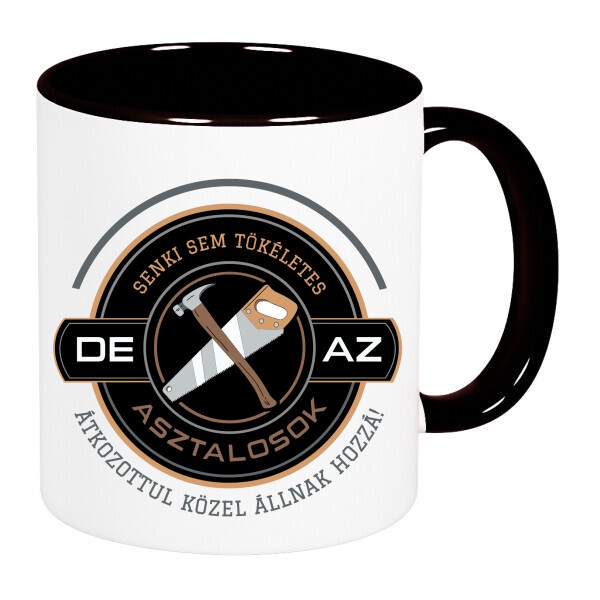 Színes fülű és belsejű bögre