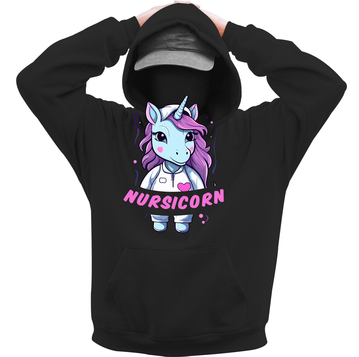 Kapucnis belebújós pulóver