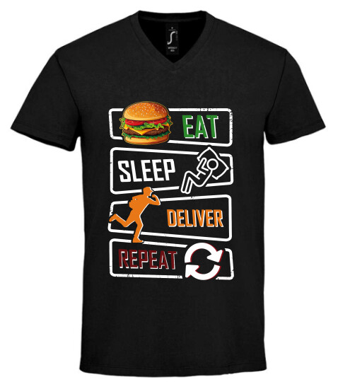 Unisex V nyakú póló