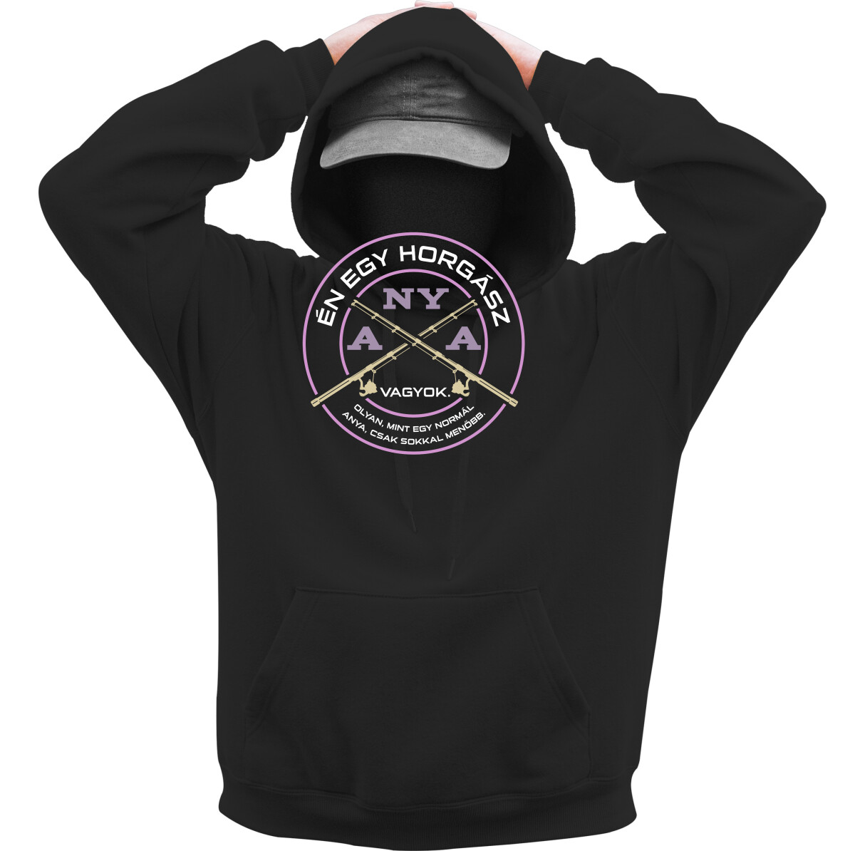 Kapucnis belebújós pulóver