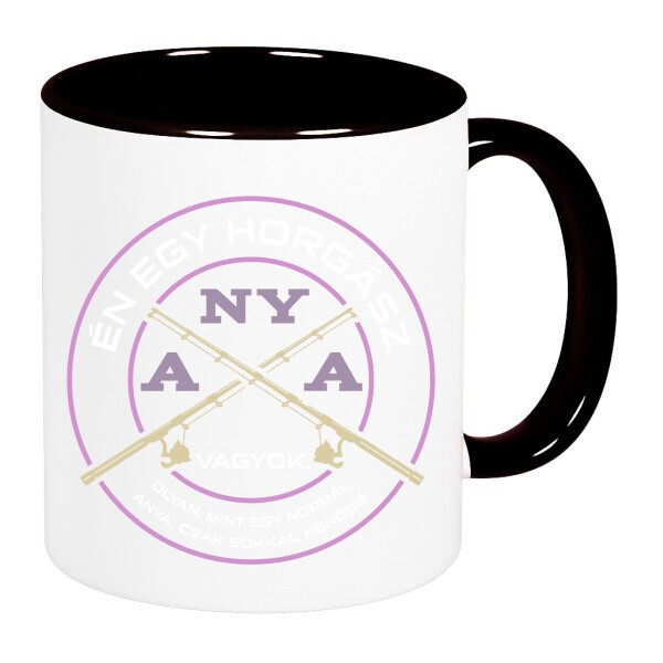 Színes fülű és belsejű bögre