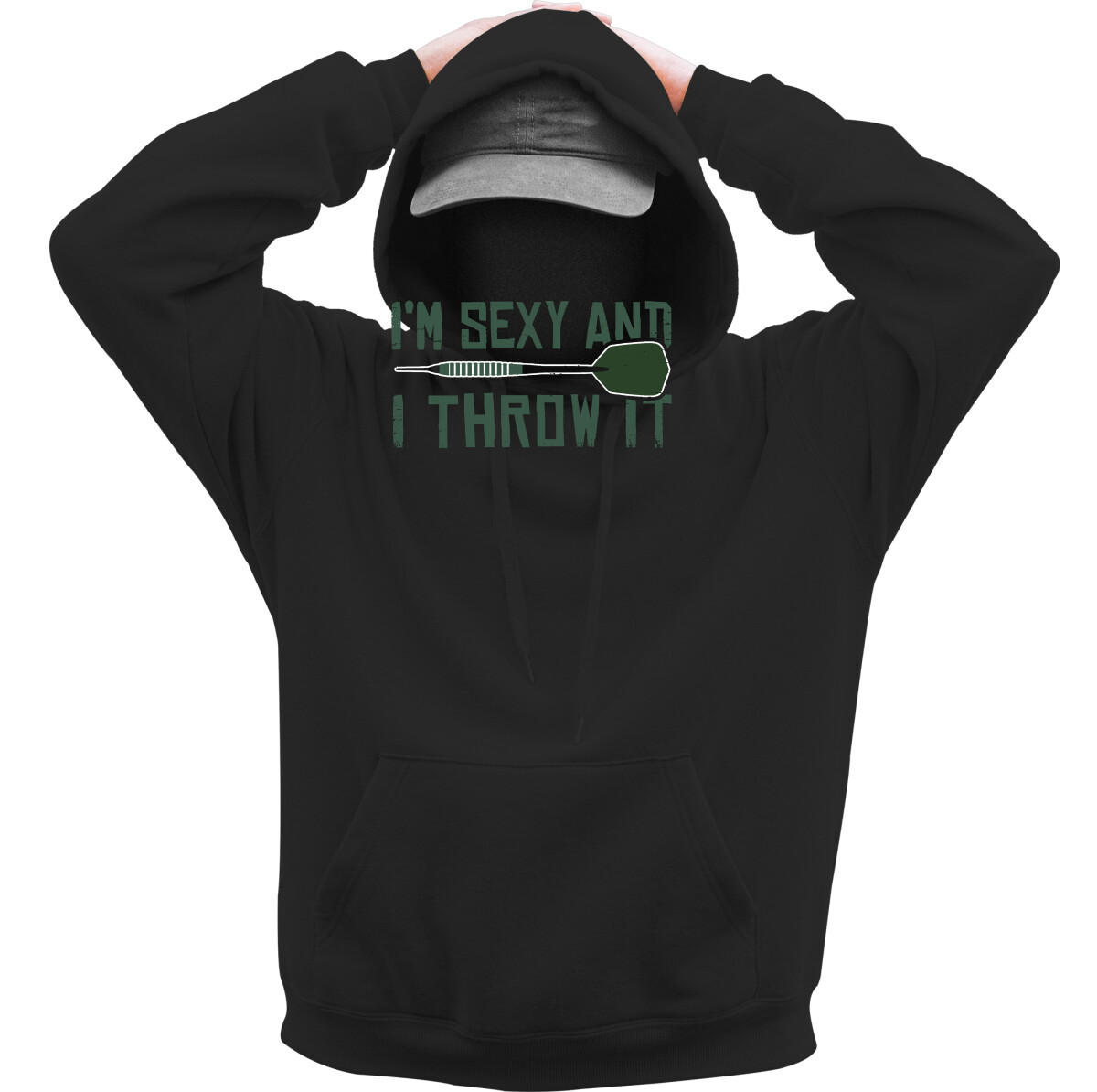 Kapucnis belebújós pulóver