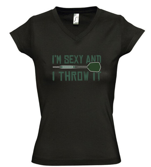 Női V nyakú póló