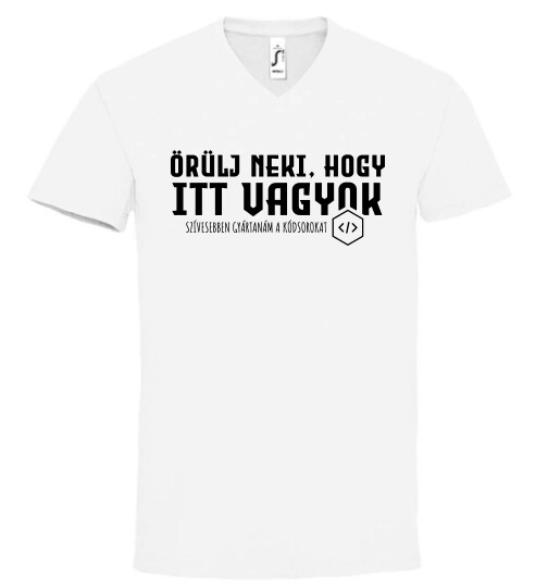 Unisex V nyakú póló