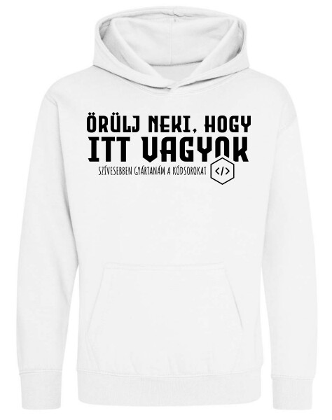 Kapucnis belebújós gyerek pulóver