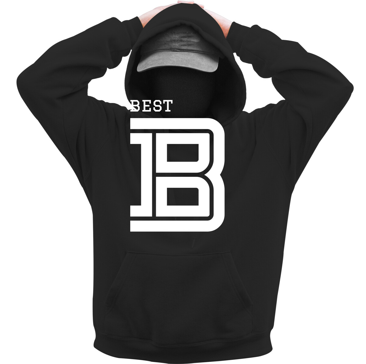 Kapucnis belebújós pulóver