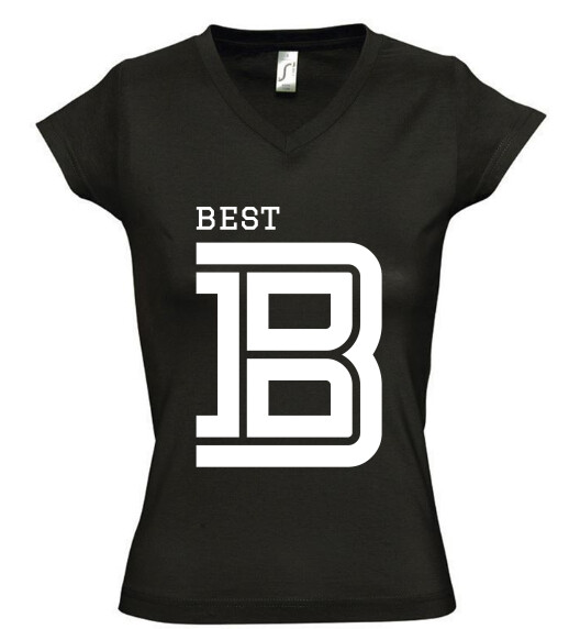 Női V nyakú póló