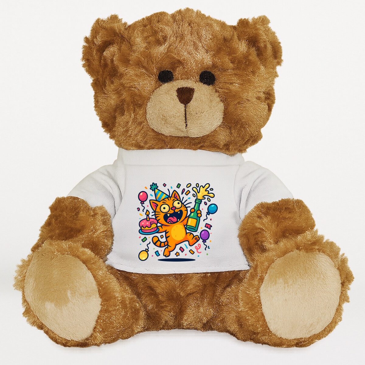 Plüssmaci egyedi pólóval