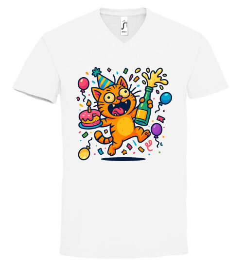 Unisex V nyakú póló