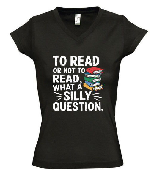 Női V nyakú póló