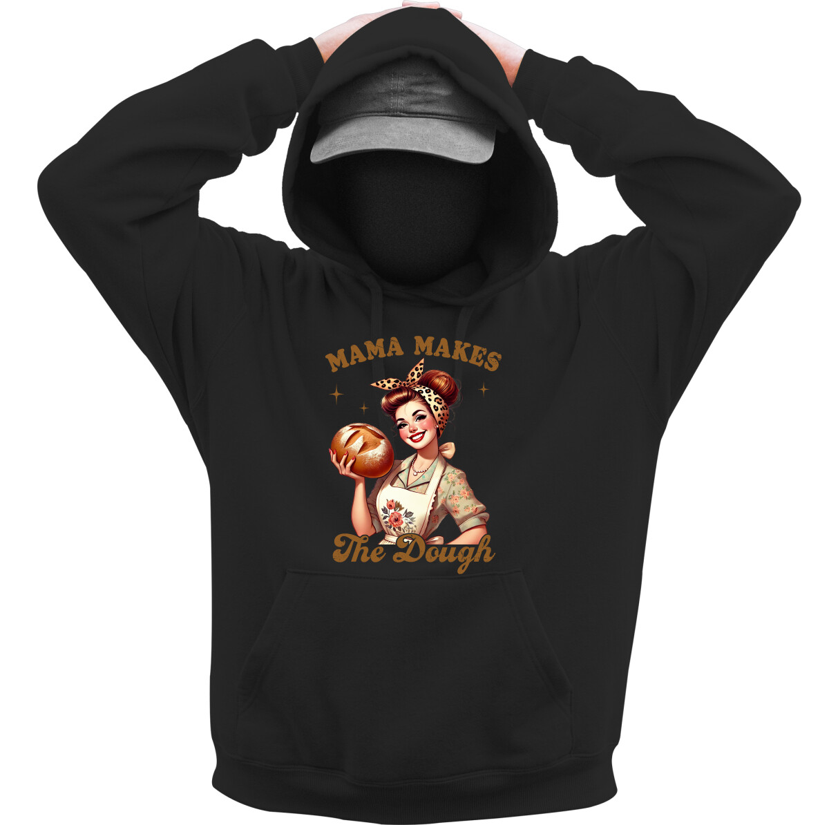 Kapucnis belebújós pulóver