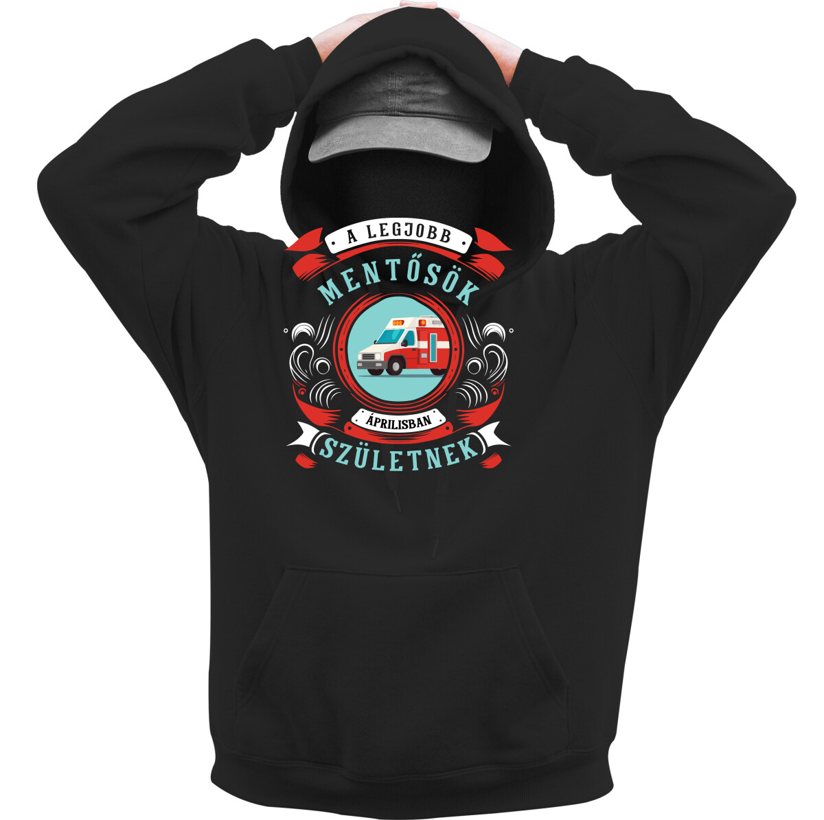 Kapucnis belebújós pulóver