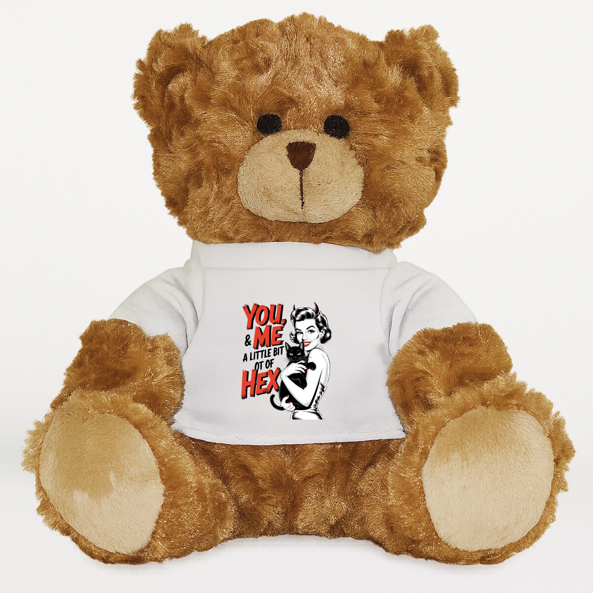 Plüssmaci egyedi pólóval