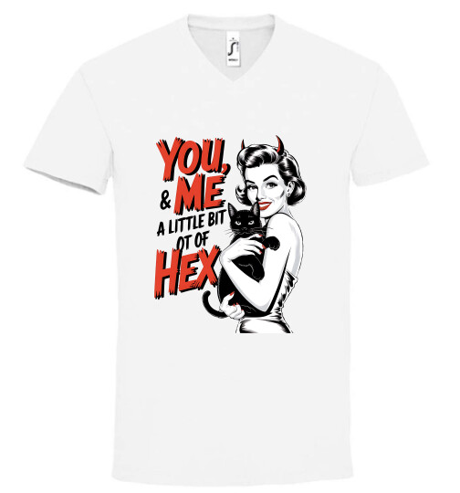 Unisex V nyakú póló