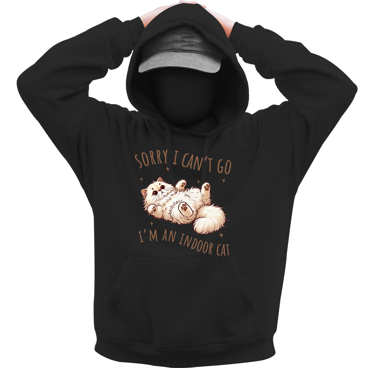 Kapucnis belebújós pulóver