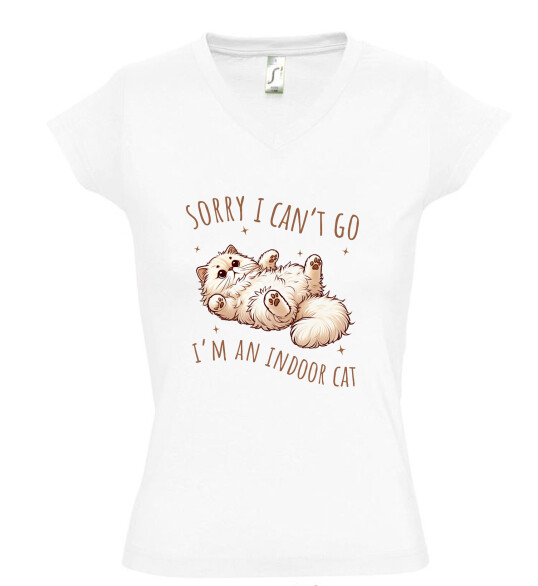 Női V nyakú póló