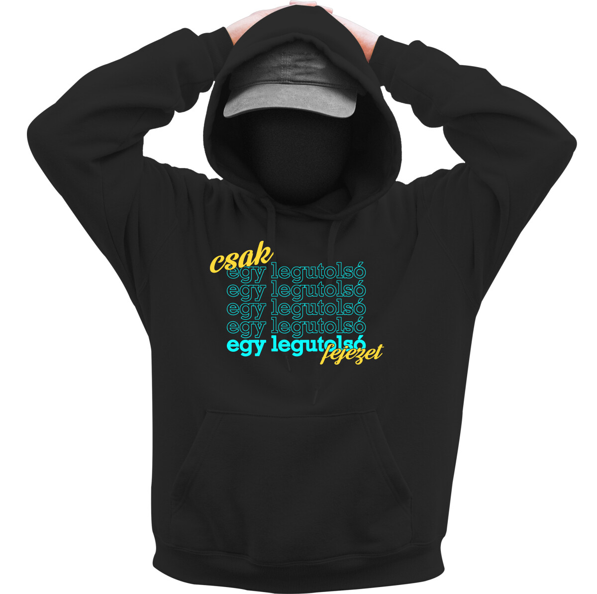 Kapucnis belebújós pulóver