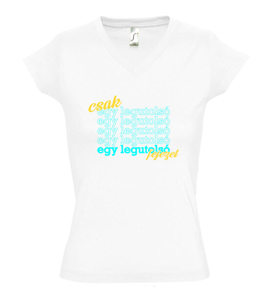 Női V nyakú póló