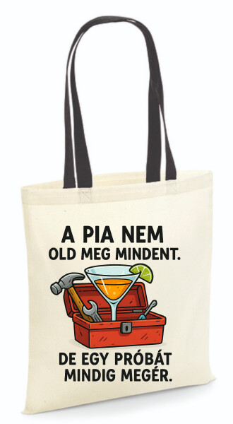 Vászontáska - színes fülű 