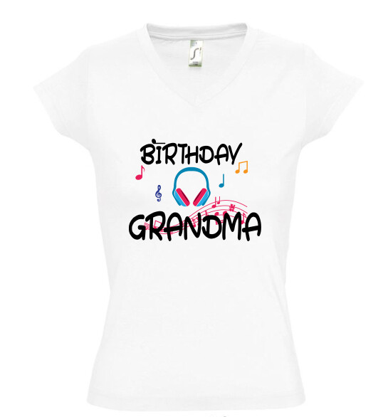 Női V nyakú póló