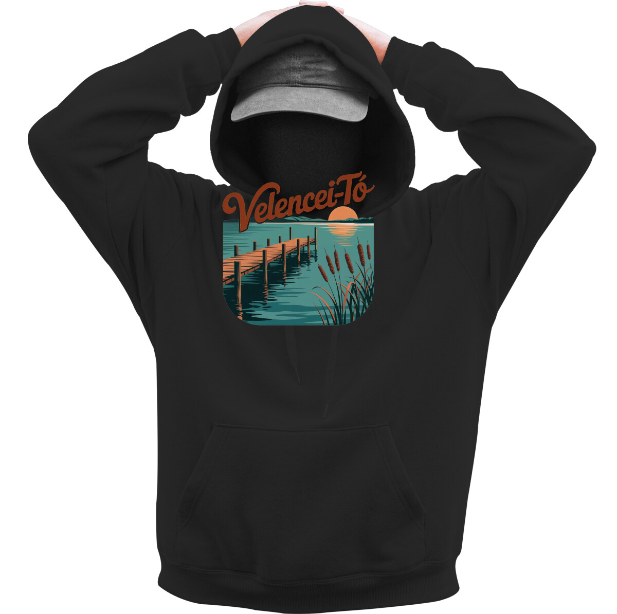 Kapucnis belebújós pulóver