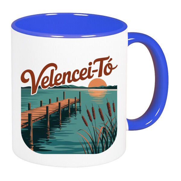 Színes fülű és belsejű bögre