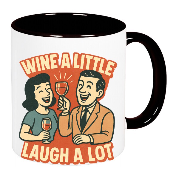 Színes fülű és belsejű bögre