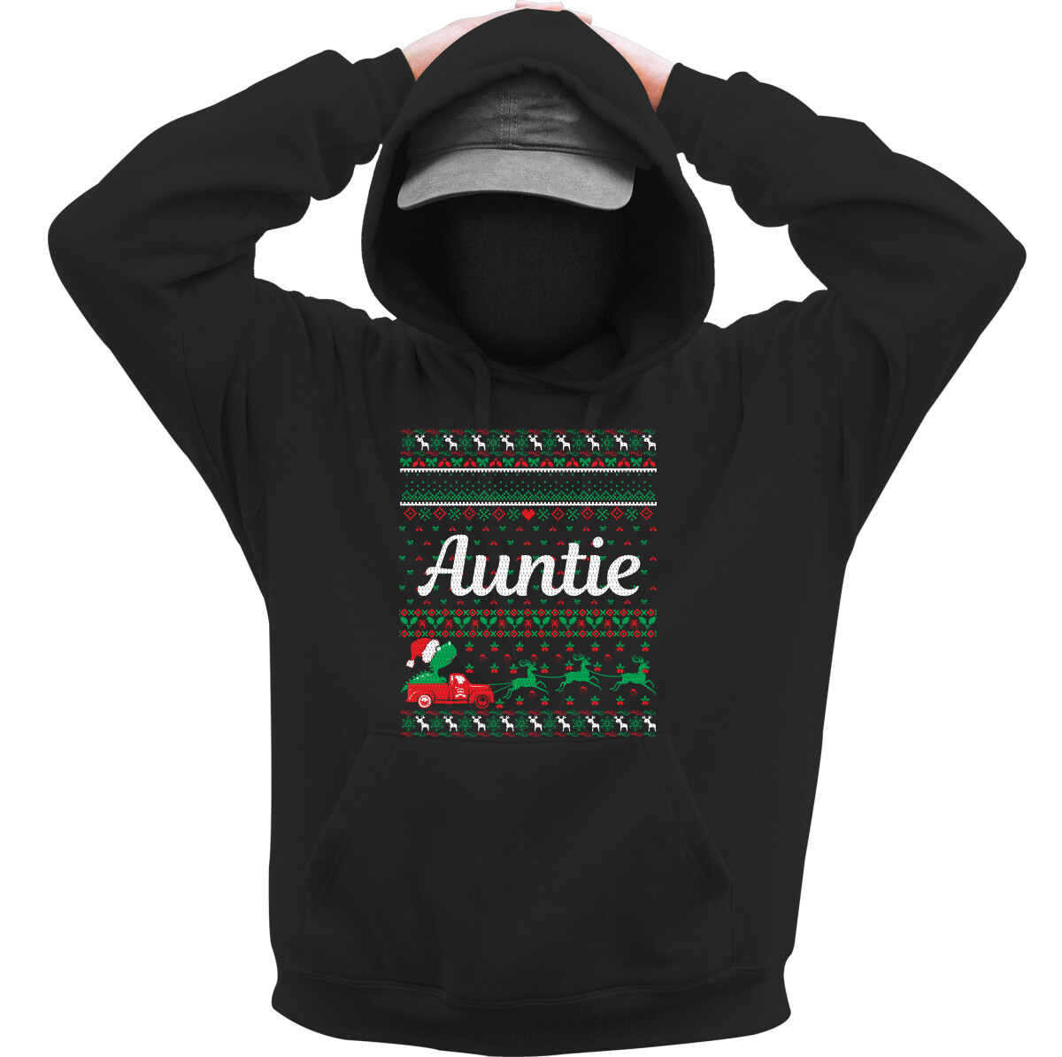 Kapucnis belebújós pulóver