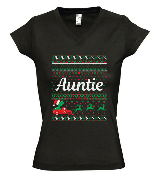 Női V nyakú póló