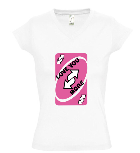 Női V nyakú póló