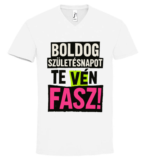 Unisex V nyakú póló