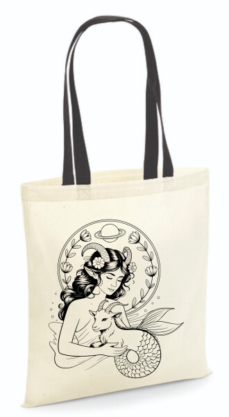 Vászontáska - színes fülű 