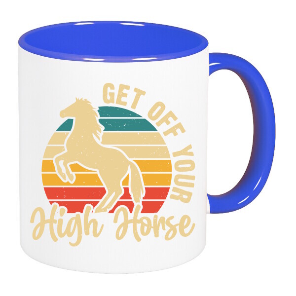 Színes fülű és belsejű bögre