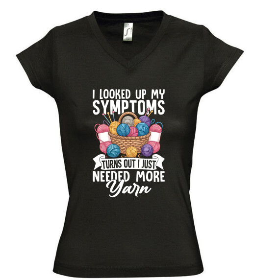 Női V nyakú póló