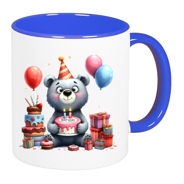 Színes fülű és belsejű bögre