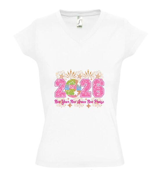 Női V nyakú póló