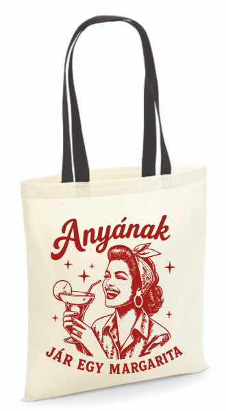 Vászontáska - színes fülű 