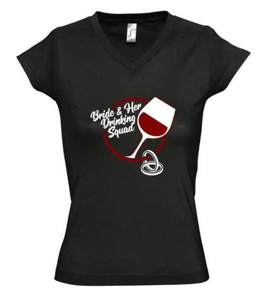 Női V nyakú póló