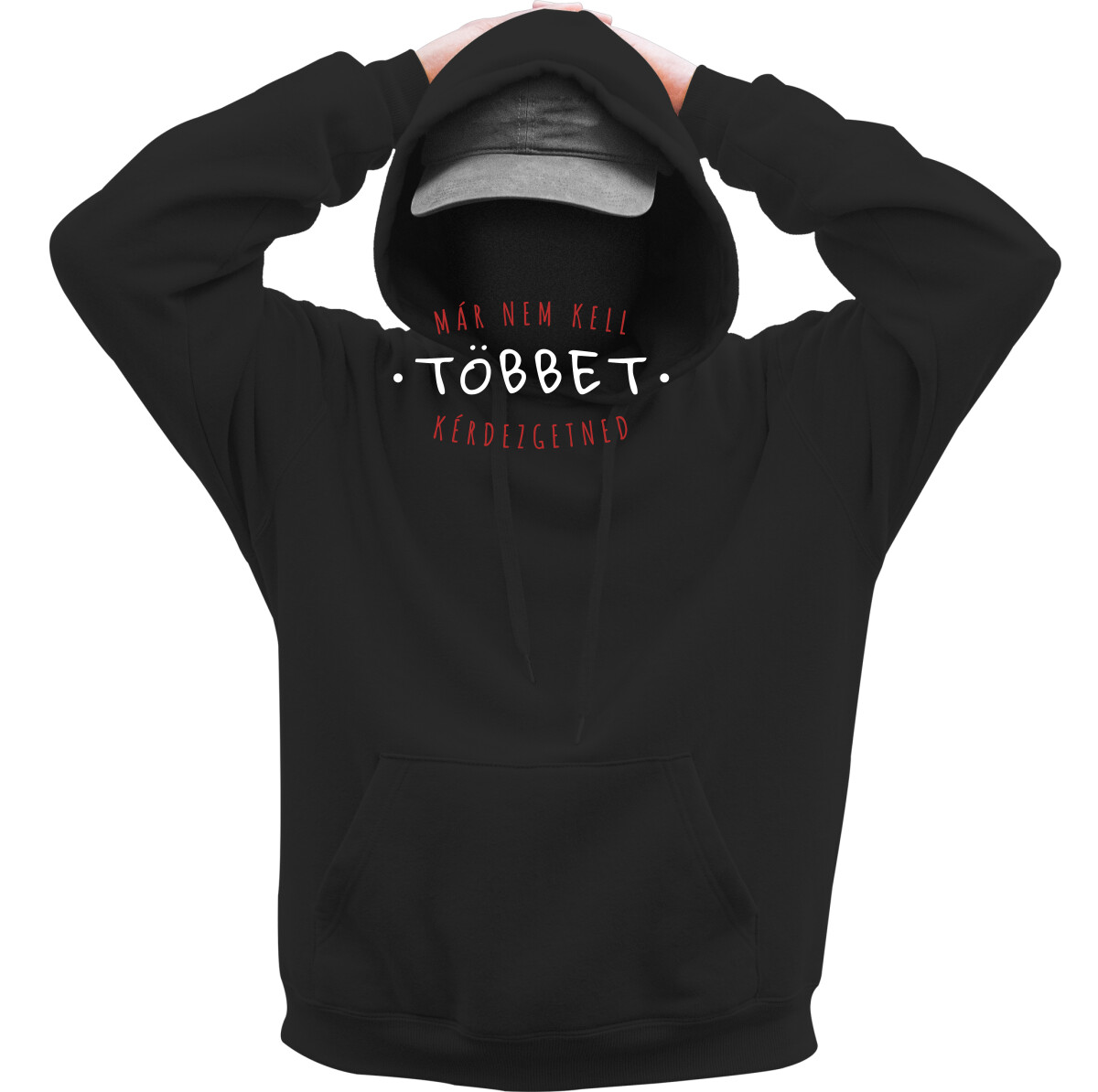 Kapucnis belebújós pulóver