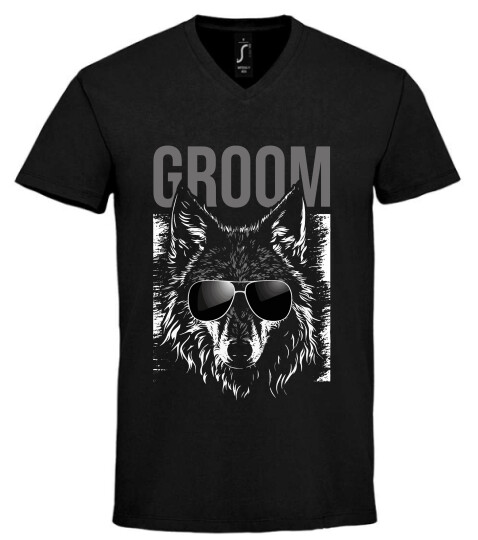 Unisex V nyakú póló