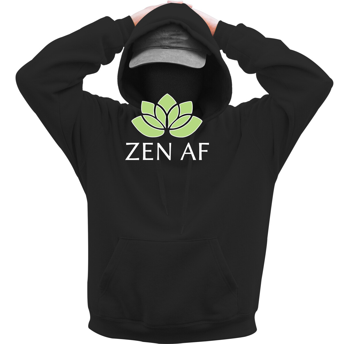 Kapucnis belebújós pulóver