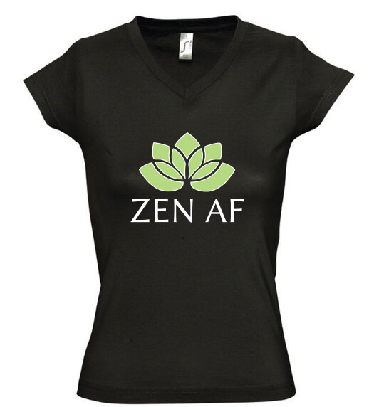 Női V nyakú póló